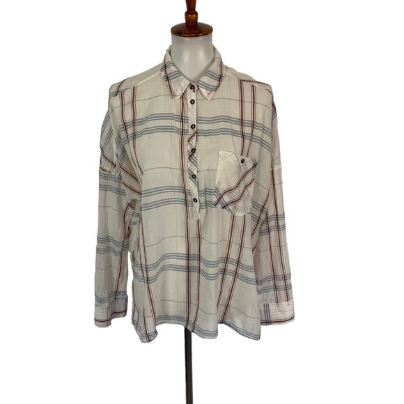 BDG Urban Outfitters Medium Plaid Button Up Long Sleeve Shirt - Picture 1 of 6